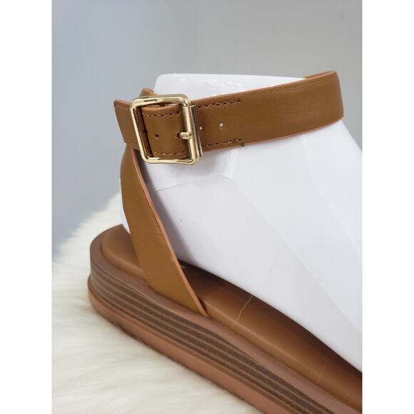 NEW NO BOX Steve Madden Tristian‎ Sandal BROWN Leather Minimalist Old Money - Picture 3 of 8